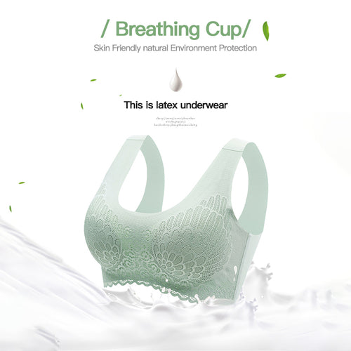 Thailand Latex Underwear Women's Bra Seamless Steel Ring Bra